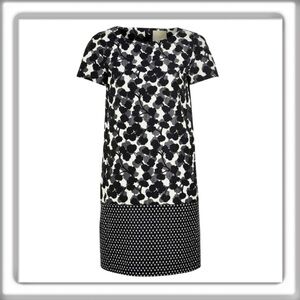 MAX MARA WEEKEND Galea Abstract Print Shift Above Knee Dress Black Size 4